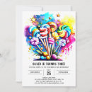 Search for rainbow lollipop invitations Colourful