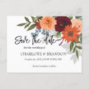 Search for burgundy floral save the dates Simple