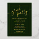 Search for green and gold graduation invitations Graduate