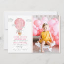 Search for balloons 1st birthday invitations Cute