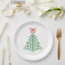 Search for modern christmas tree plates Red and green