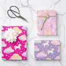 Search for magical unicorn birthday wrapping paper Girly