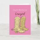 Search for cowgirl boots birthday cards Pink