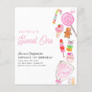 Search for candyland 1st birthday invitations Sweet one