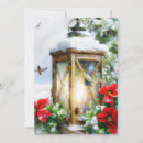 Search for vintage lantern christmas cards Red