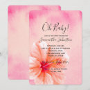 Search for hibiscus baby shower invitations Pink