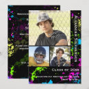 Search for neon paint splatter invitations For kids