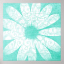 Recherche de fleurs turquoise posters Pastel