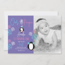 Search for penguin 1st birthday invitations Snowflakes