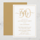 Search for formal birthday invitations Gold