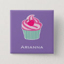 Search for cupcake square buttons pink