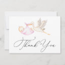 Recherche de cigogne rose vœux cartes Aquarelle