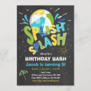 Search for boys pool party invitations Splish splash