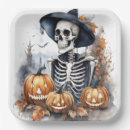 Search for halloween skeleton plates Floral skull