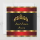 Search for black red silver birthday invitations Sixteen