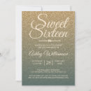 Search for emerald glitter invitations Elegant