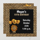 Search for cheetah print birthday invitations Jungle animals