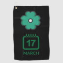 Search for shamrock golf towels Green