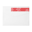 Search for red and white snowflakes return address labels Simple