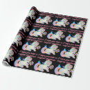 Search for santa unicorn wrapping paper Cute