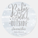 Search for baby shower for boy stickers Snowflakes