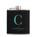 Search for black teal barware Monogrammed