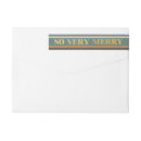 Search for blue green return address labels Retro