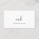 Recherche de monogramme manuscrit cartes visite Élégant