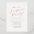 Recherche de rose gold surprise party invitations Élégant