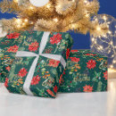 Search for botanical print wrapping paper Red