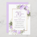 Search for purple 70th birthday invitations White