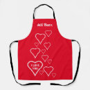 Search for red love heart aprons I love you