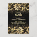 Recherche de de 60 ans anniversaire invitations Noir
