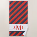 Search for monogrammed boat towels Red