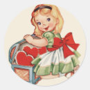 Search for vintage valentines for kids stickers Girl