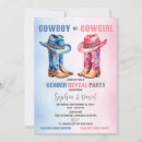Search for cowboy gender reveal invitations Baby shower
