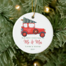 Search for first car ornaments Mr and mrs