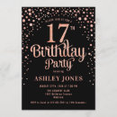 Search for rose gold 17th birthday invitations For her