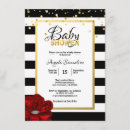 Search for black and gold baby shower invitations Floral