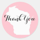 Search for black white pink wedding stickers Thank you
