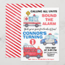 Search for transportation birthday invitations Sound the alarm