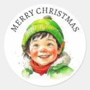 Search for retro elf stickers Merry christmas