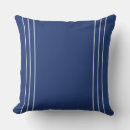 Recherche de bleu marine profond coussins Blanc