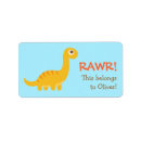 Search for childrens return address labels Dinosaur