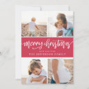 Search for brush script christmas cards Red