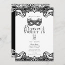 Search for black and white masquerade invitations Party