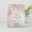 Search for rose gold 80th birthday invitations Surprise