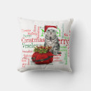 Recherche de chat père noël coussins Animaux mignons