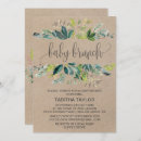 Search for brunch baby girl shower invitations Green leaves