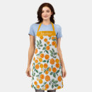 Search for country style aprons Pretty botanical fruit pattern